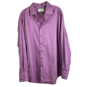 Thomas Pink Shirt Men Size 18 Blue Pink Gingham Button Down Slim Fit About Town